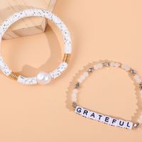 Hot Selling Handmade Ethnic Letter Crystal Bead Bracelet Wholesale main image 3
