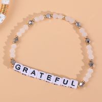 Hot Selling Handmade Ethnic Letter Crystal Bead Bracelet Wholesale main image 4