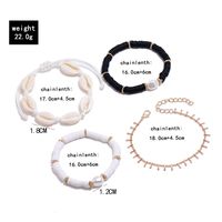 Perlé Fait Main Imitation Perle En Forme De Bracelet Naturel Shell Tissé Bracelet 4-pièce Ensemble Même Boucles D'oreilles Pour Couple main image 6