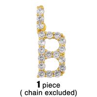 New 26 English Alphabet Necklaces Creative Jewelry Diamond Alphabet Necklace Wholesale sku image 1