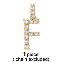 New 26 English Alphabet Necklaces Creative Jewelry Diamond Alphabet Necklace Wholesale sku image 5