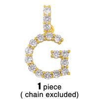 New 26 English Alphabet Necklaces Creative Jewelry Diamond Alphabet Necklace Wholesale sku image 6