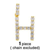 New 26 English Alphabet Necklaces Creative Jewelry Diamond Alphabet Necklace Wholesale sku image 7