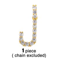 New 26 English Alphabet Necklaces Creative Jewelry Diamond Alphabet Necklace Wholesale sku image 9