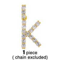 New 26 English Alphabet Necklaces Creative Jewelry Diamond Alphabet Necklace Wholesale sku image 10