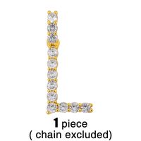New 26 English Alphabet Necklaces Creative Jewelry Diamond Alphabet Necklace Wholesale sku image 11