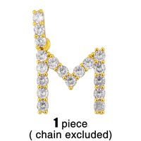 New 26 English Alphabet Necklaces Creative Jewelry Diamond Alphabet Necklace Wholesale sku image 12