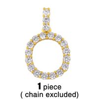 New 26 English Alphabet Necklaces Creative Jewelry Diamond Alphabet Necklace Wholesale sku image 14