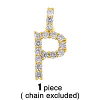 New 26 English Alphabet Necklaces Creative Jewelry Diamond Alphabet Necklace Wholesale sku image 26