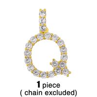 New 26 English Alphabet Necklaces Creative Jewelry Diamond Alphabet Necklace Wholesale sku image 15