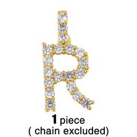 New 26 English Alphabet Necklaces Creative Jewelry Diamond Alphabet Necklace Wholesale sku image 16