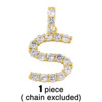 New 26 English Alphabet Necklaces Creative Jewelry Diamond Alphabet Necklace Wholesale sku image 17