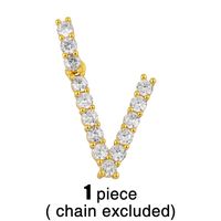 New 26 English Alphabet Necklaces Creative Jewelry Diamond Alphabet Necklace Wholesale sku image 20