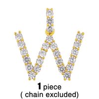 New 26 English Alphabet Necklaces Creative Jewelry Diamond Alphabet Necklace Wholesale sku image 21