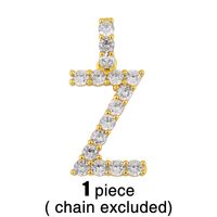 New 26 English Alphabet Necklaces Creative Jewelry Diamond Alphabet Necklace Wholesale sku image 24