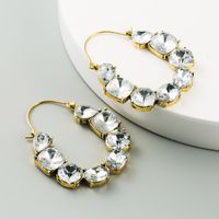 Exaggerated Fashion Alloy Diamond-studded Color Acrylic Earrings Wholesale sku image 1