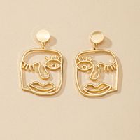 Hot Selling Fashion Metal Portrait Earrings Wholesale sku image 1