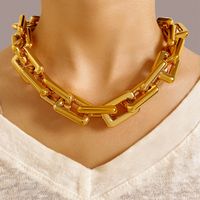 New Exaggerated  Creative Retro Alloy Metal Clavicle Chain Wholesale sku image 1