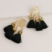 New Metal Diamond Tassel  Earrings sku image 1