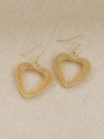 Hot Selling Metal Mesh Three-dimensional Earrings Wholesale sku image 1