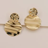 Hot Selling Fashion New Metal Texture Geometric Earrings Wholesale sku image 1