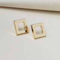New Alloy Texture  Geometric Simple  Earrings sku image 1