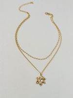 Popular Metal Flower Earrings Necklaces  Wholesale sku image 1