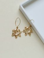 Popular Metal Flower Earrings Necklaces  Wholesale sku image 2