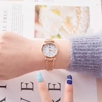 Fashion Marble Pattern Pavement Fashion Stainless Steel Band Quartz Women's Watch Wholesale sku image 1