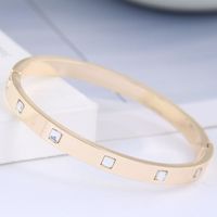 Korean Fashion Metal Diamond-studded Simple  Personality Bracelet main image 2