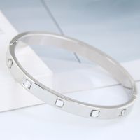 Korean Fashion Metal Diamond-studded Simple  Personality Bracelet main image 3