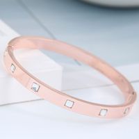 Korean Fashion Metal Diamond-studded Simple  Personality Bracelet main image 5