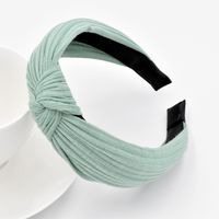 Wide-sided Knitted Striped Cross-knotted Headband Korean Fabric Simple Headband Wholesale sku image 8