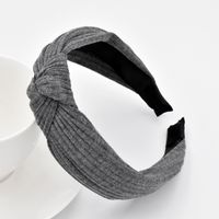 Wide-sided Knitted Striped Cross-knotted Headband Korean Fabric Simple Headband Wholesale sku image 9