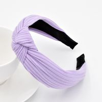 Wide-sided Knitted Striped Cross-knotted Headband Korean Fabric Simple Headband Wholesale sku image 10