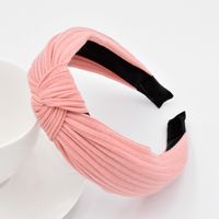 Wide-sided Knitted Striped Cross-knotted Headband Korean Fabric Simple Headband Wholesale sku image 12
