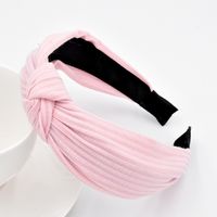 Wide-sided Knitted Striped Cross-knotted Headband Korean Fabric Simple Headband Wholesale sku image 13