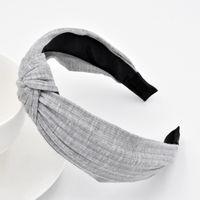 Wide-sided Knitted Striped Cross-knotted Headband Korean Fabric Simple Headband Wholesale sku image 14