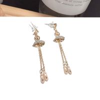 New Silver Long Tassel Needle Earrings  Wholesale main image 4