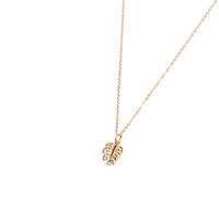 New Leaf Simple Diamond Leaf Women's Copper Pendant Clavicle Chain Fashion Accessories main image 3