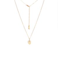 New Leaf Simple Diamond Leaf Women's Copper Pendant Clavicle Chain Fashion Accessories main image 6