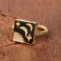 New Geometric Twist Open Ring Starry Index Finger Ring Wholesale main image 3