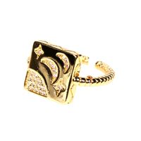 New Geometric Twist Open Ring Starry Index Finger Ring Wholesale main image 6