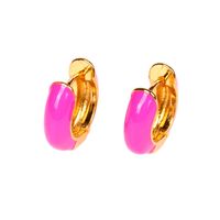 Fashion New Color  Copper Dripping Oil Creative Earrings Wholesale main image 2