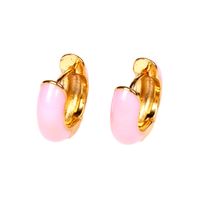 Fashion New Color  Copper Dripping Oil Creative Earrings Wholesale main image 3