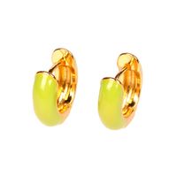 Fashion New Color  Copper Dripping Oil Creative Earrings Wholesale main image 4