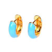 Fashion New Color  Copper Dripping Oil Creative Earrings Wholesale main image 5