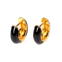 Fashion New Color  Copper Dripping Oil Creative Earrings Wholesale main image 6