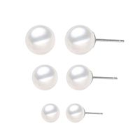 Fashion Geometric Stainless Steel Artificial Pearls 14K Gold Plated Earrings main image 6