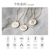 Fashion 316l Titanium Steel Rose Gold Lettering Pendant Necklace Wholesale main image 4